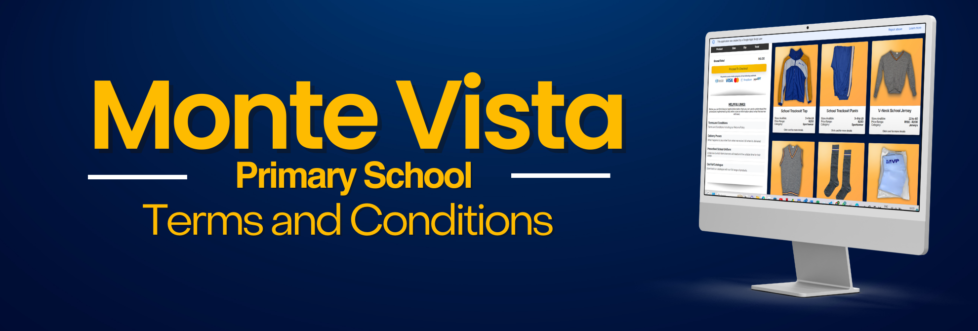 terms and conditions for the Monte vista Online store